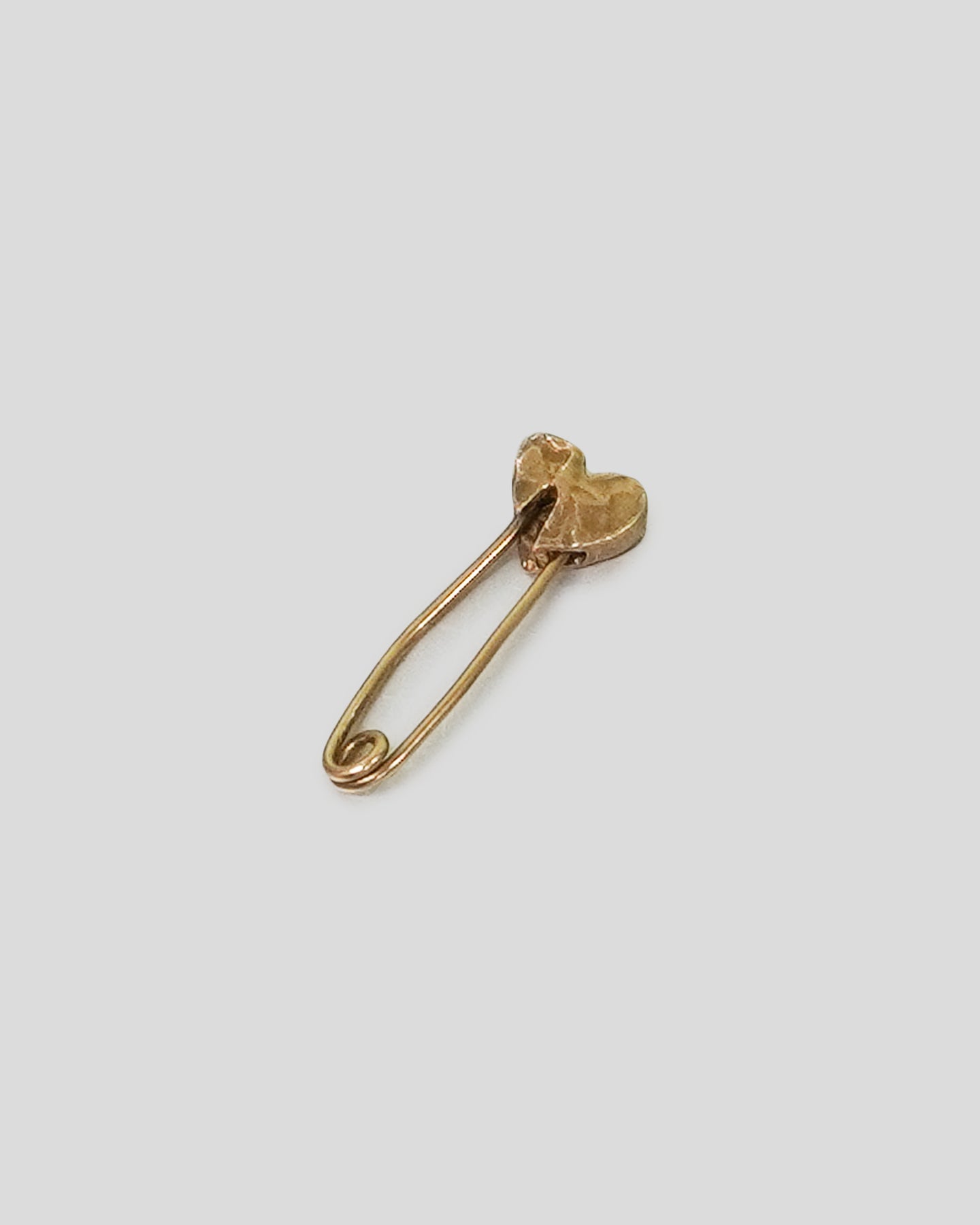 Safety Heart Pin in Gold Vermeil
